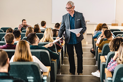 A professor providing quality and inclusive education at a public university. 