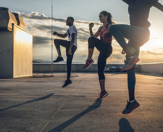 Group of people training. 