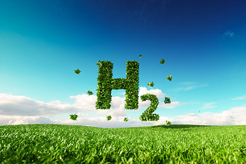 Concepto de hidrógeno verde. 
